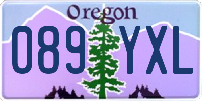 OR license plate 089YXL