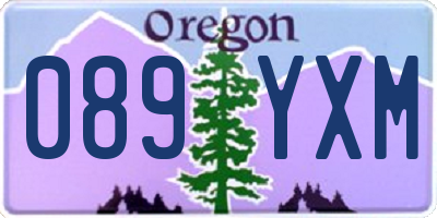 OR license plate 089YXM