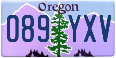OR license plate 089YXV