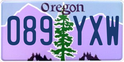 OR license plate 089YXW
