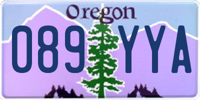 OR license plate 089YYA