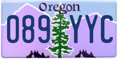 OR license plate 089YYC