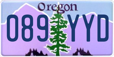 OR license plate 089YYD