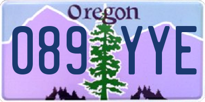 OR license plate 089YYE