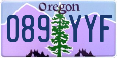 OR license plate 089YYF
