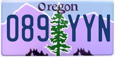 OR license plate 089YYN