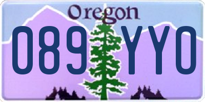 OR license plate 089YYO