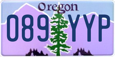 OR license plate 089YYP