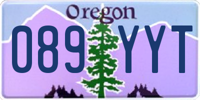 OR license plate 089YYT