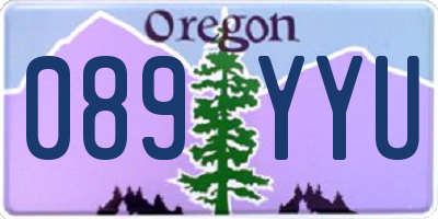 OR license plate 089YYU