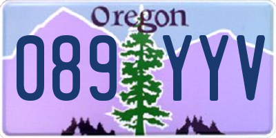 OR license plate 089YYV