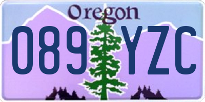 OR license plate 089YZC