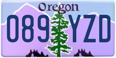 OR license plate 089YZD