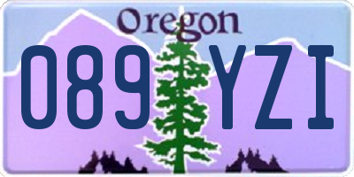 OR license plate 089YZI