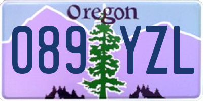 OR license plate 089YZL