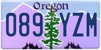 OR license plate 089YZM