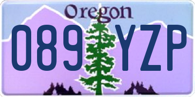 OR license plate 089YZP