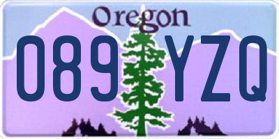 OR license plate 089YZQ