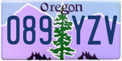 OR license plate 089YZV