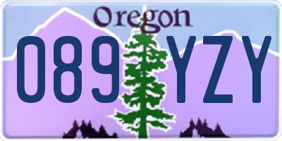 OR license plate 089YZY