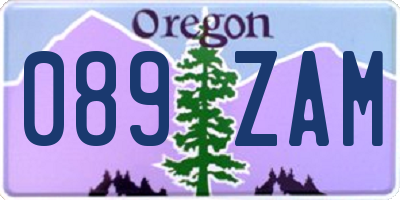 OR license plate 089ZAM