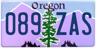 OR license plate 089ZAS