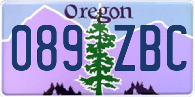 OR license plate 089ZBC