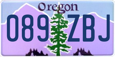OR license plate 089ZBJ