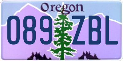 OR license plate 089ZBL