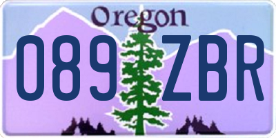 OR license plate 089ZBR