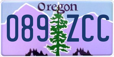 OR license plate 089ZCC