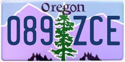 OR license plate 089ZCE