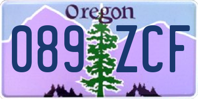 OR license plate 089ZCF