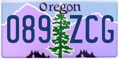 OR license plate 089ZCG