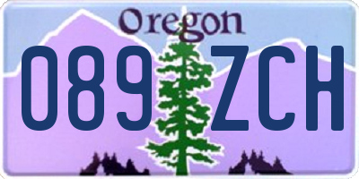 OR license plate 089ZCH