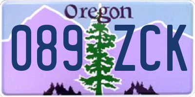 OR license plate 089ZCK