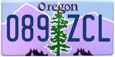 OR license plate 089ZCL