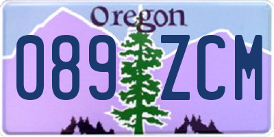 OR license plate 089ZCM