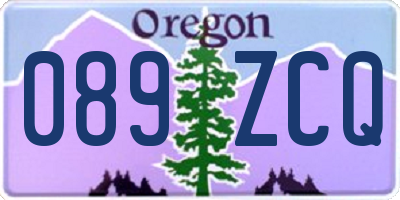 OR license plate 089ZCQ