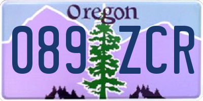 OR license plate 089ZCR
