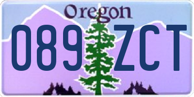 OR license plate 089ZCT