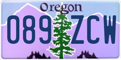 OR license plate 089ZCW