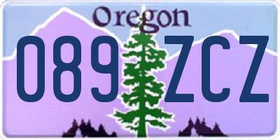 OR license plate 089ZCZ