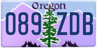 OR license plate 089ZDB
