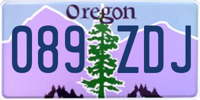 OR license plate 089ZDJ