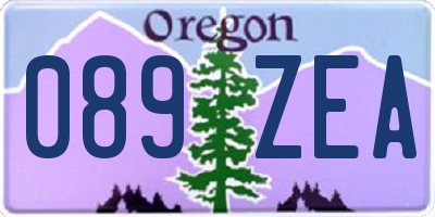 OR license plate 089ZEA