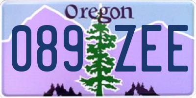 OR license plate 089ZEE