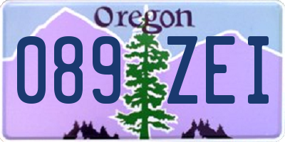 OR license plate 089ZEI