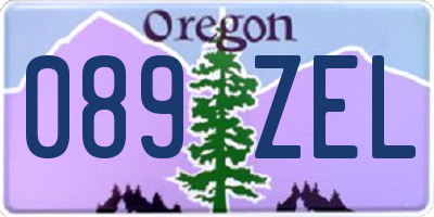 OR license plate 089ZEL