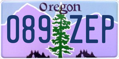 OR license plate 089ZEP